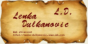 Lenka Dulkanović vizit kartica